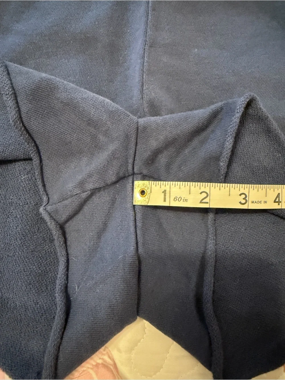 Women's Navy Athletic Shorts with Light Blue Patch